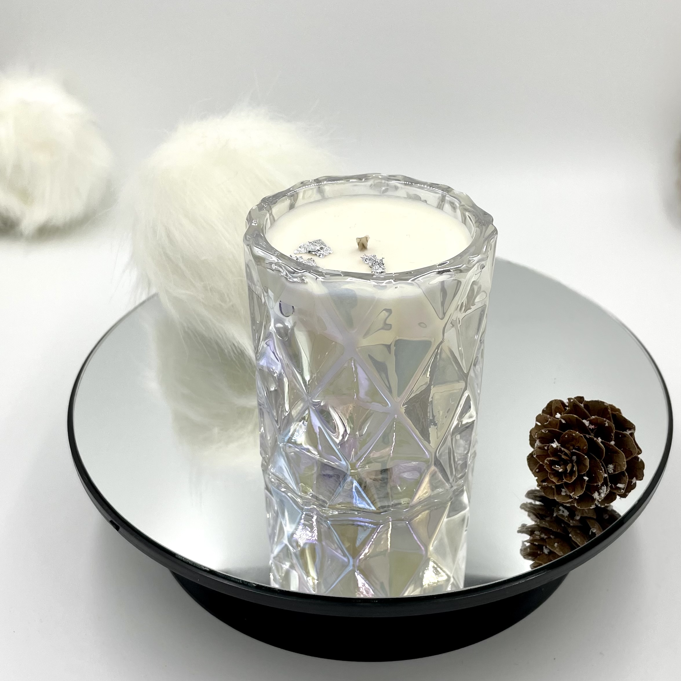 Luxusná sójová sviečka - Vianočné brusnice, 100g