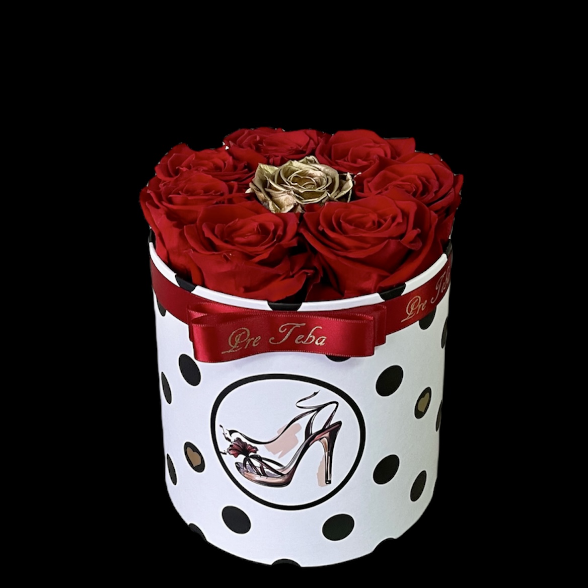 Stabilizované ruže v štýlovom flower boxe