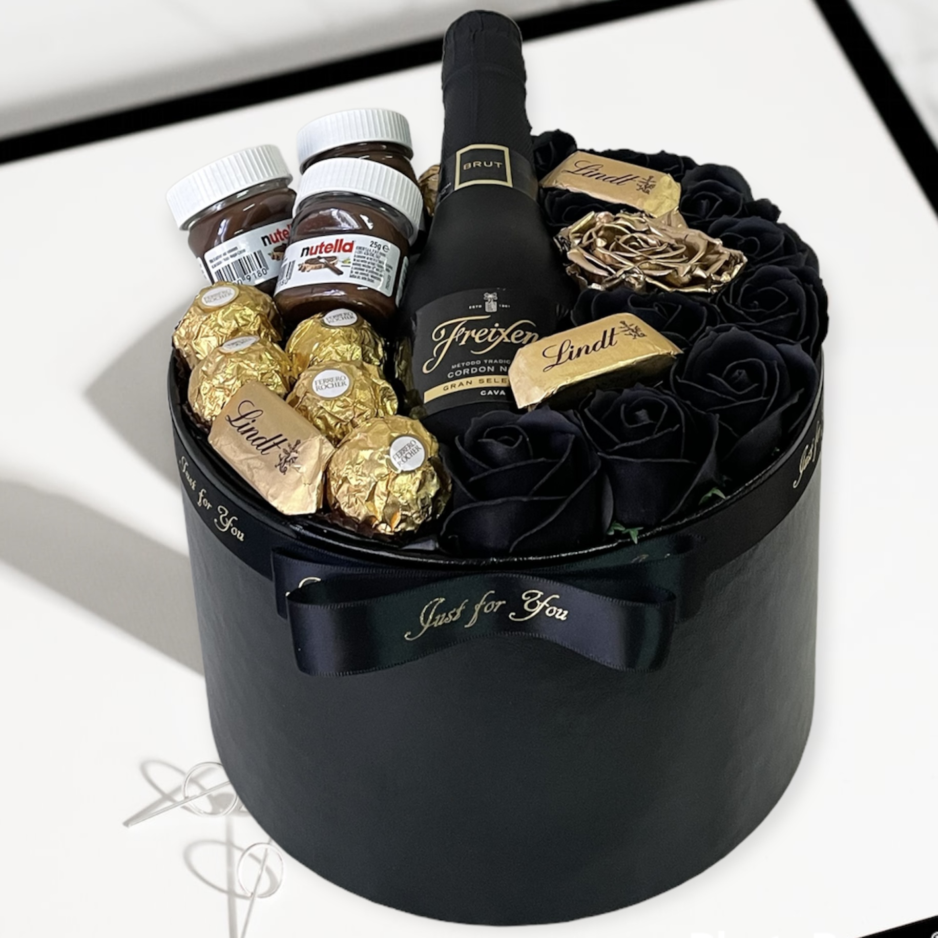 Luxusný darčekový box Gold Black Cava