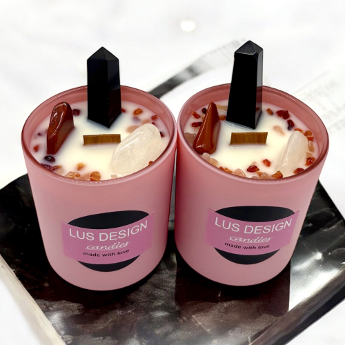 Luxusná sójová sviečka s minerálmi - White Tea essence