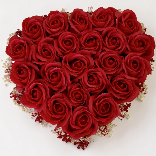 Luxusný kvetinový box s červenými ružami Rose Glamour
