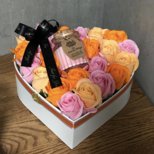 Flower box so sviečkou Shining Heart