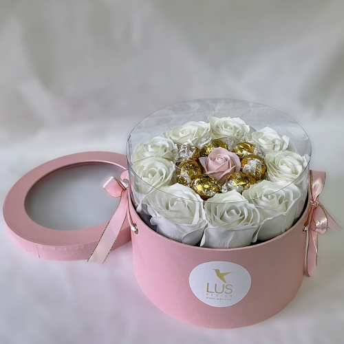 Luxusný ružový flower box Vienna