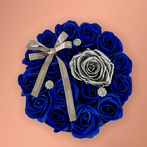 Luxusný flower box Royal Silver Blue